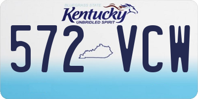 KY license plate 572VCW