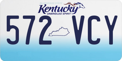 KY license plate 572VCY