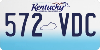 KY license plate 572VDC