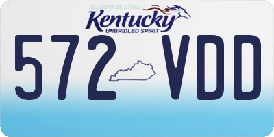 KY license plate 572VDD