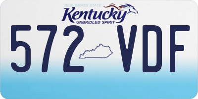 KY license plate 572VDF