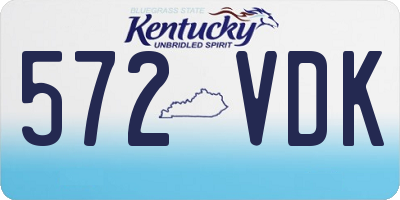 KY license plate 572VDK