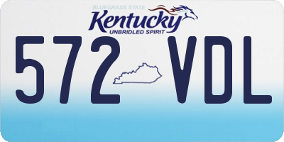 KY license plate 572VDL