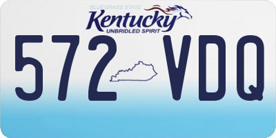 KY license plate 572VDQ