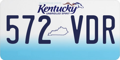 KY license plate 572VDR