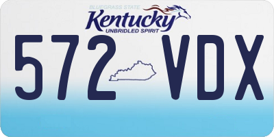 KY license plate 572VDX