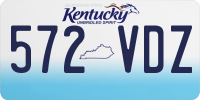 KY license plate 572VDZ