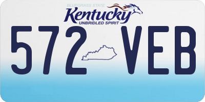 KY license plate 572VEB
