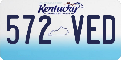 KY license plate 572VED