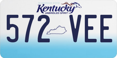 KY license plate 572VEE