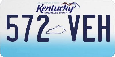 KY license plate 572VEH