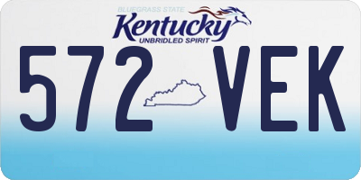 KY license plate 572VEK