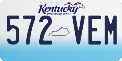 KY license plate 572VEM