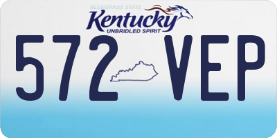 KY license plate 572VEP