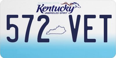 KY license plate 572VET
