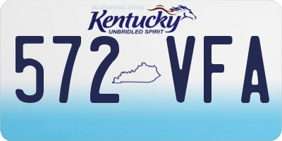 KY license plate 572VFA