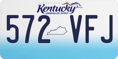KY license plate 572VFJ