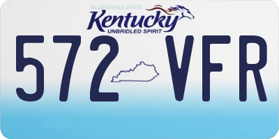 KY license plate 572VFR