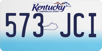 KY license plate 573JCI