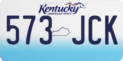 KY license plate 573JCK