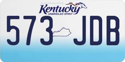 KY license plate 573JDB