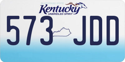 KY license plate 573JDD