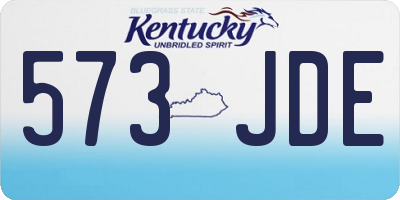 KY license plate 573JDE