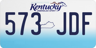 KY license plate 573JDF