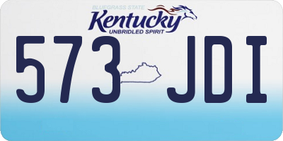 KY license plate 573JDI