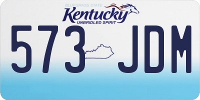 KY license plate 573JDM