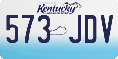 KY license plate 573JDV
