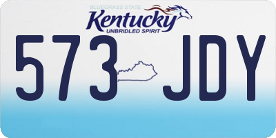 KY license plate 573JDY
