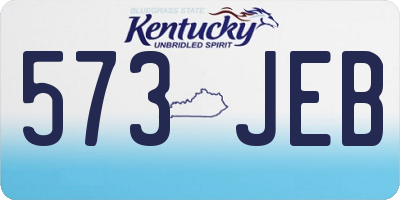 KY license plate 573JEB