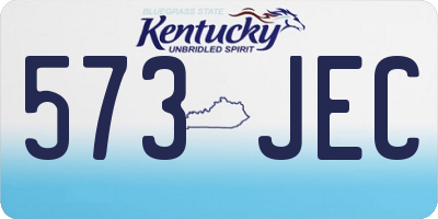 KY license plate 573JEC