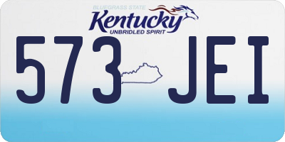 KY license plate 573JEI