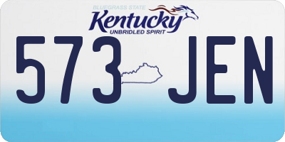 KY license plate 573JEN