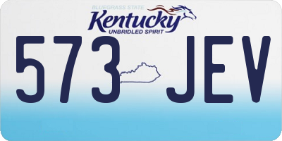 KY license plate 573JEV