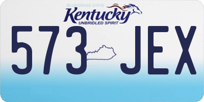 KY license plate 573JEX