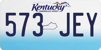 KY license plate 573JEY