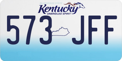 KY license plate 573JFF