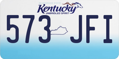 KY license plate 573JFI