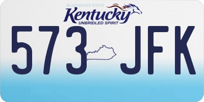 KY license plate 573JFK