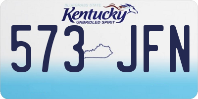 KY license plate 573JFN