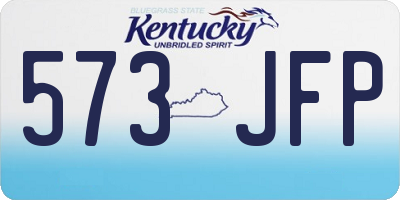 KY license plate 573JFP