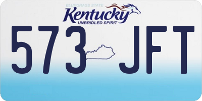 KY license plate 573JFT