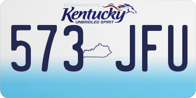 KY license plate 573JFU