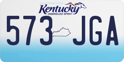 KY license plate 573JGA