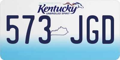 KY license plate 573JGD