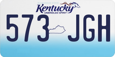 KY license plate 573JGH