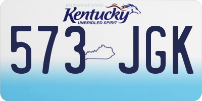 KY license plate 573JGK